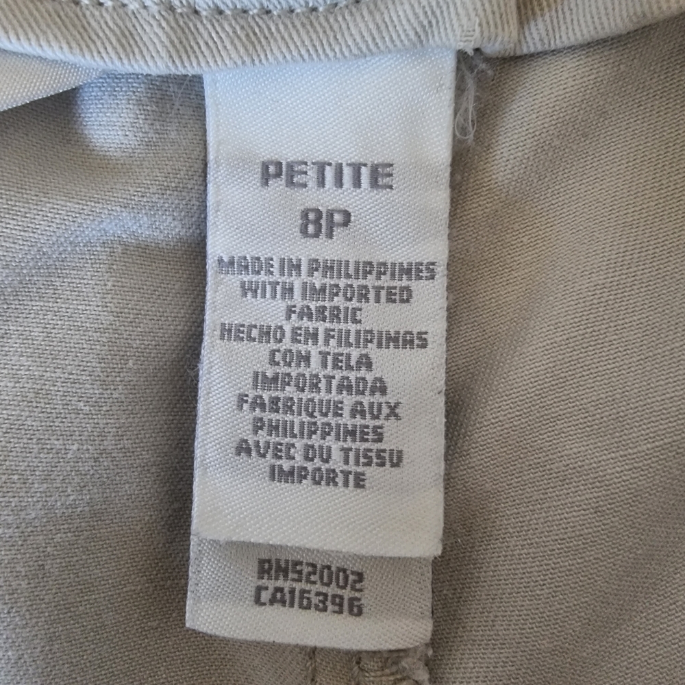 Liz Claiborne y2k vintage cream/beige Michaela cargo pants size 8P - Picture 5 of 13